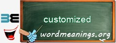 WordMeaning blackboard for customized